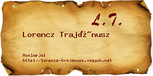 Lorencz Trajánusz névjegykártya