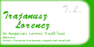 trajanusz lorencz business card